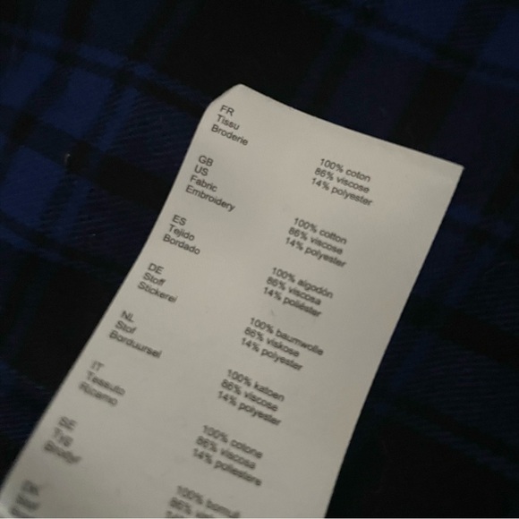 Maje Cebel Embroidered Plaid Love Button-Down Shirt size 1 - Picture 10 of 11